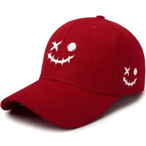 Unisex City Face Cap: Red