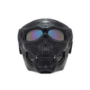 Cool Skull Tactical Mask with Goggles - Unisex Protective Face Shield for Cycling, Motorcycling & Cosplay