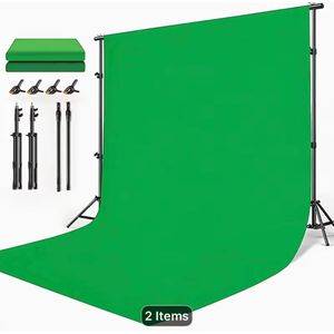 Photography & Cinema Professional GREEN studio photography background With background stand 