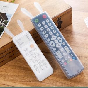 ShebSheb 2‑Pack Silicone Remote Control Covers, Bunny Ear Design, Transparent Dustproof Case for TV & AC Remotes, Flexible, Non‑Slip, Easy to Clean