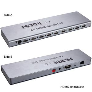 1x8 HDMI 2.0 Splitter 4K 60Hz with EDID Management and RS232 Control