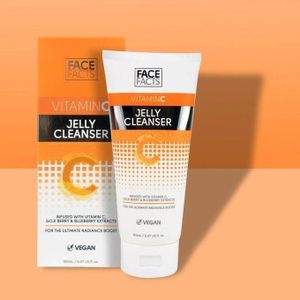 Facefacts Vegan Vitamin C jelly cleanser.