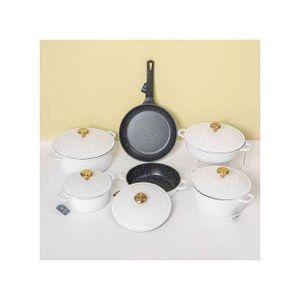 6 Set Non-stick Die Cast Iron Pot Set Cookware- Non-Toxic