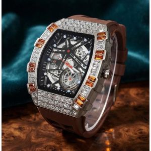 Solid Brown Men Silicon Watch
