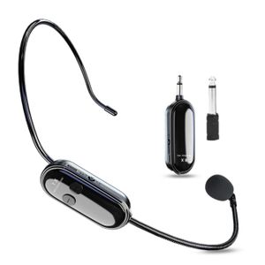 Professional 2.4g Wireless Microphone Headset Noise Reduction Condenser Microphone Head and Ear Hook for Speech & Instructions