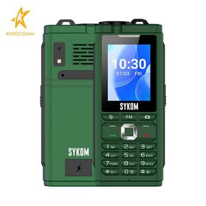 SYKOM Basic Mobile Phone for Workers 2.4" Screen 4-SIM Phones 4000mAh Big Battery Phone Button Phone with Big Focus Torch FM Radio-Green