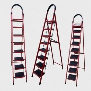 Non-Slip 8 Steps Ladder Portable Folding Steel