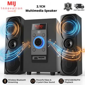 MIJ 2.1CH Bluetooth Multimedia Speaker System – 50W Speakers, USB/SD/FM, Deep Bass, LED Light, DC Power, Home Theater