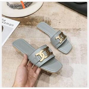 Simple and Beautiful Female Unique Leather Slippers
