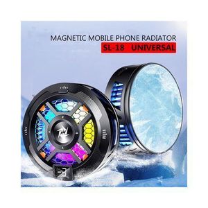 SL18 Mobile Phone Cooler Radiator Semiconductor Cooling Magnetic And Clip Fixation Adjustable Power Temp Display