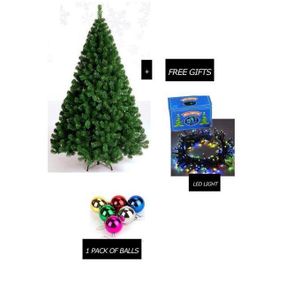 Christmas Special 7ft Xmas Tree And Free Colour Led Lights + Balls For Decoration