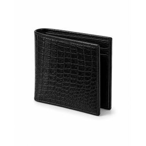 Black Croc Skin Leather Wallet