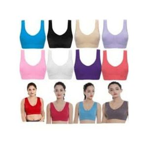 UNIQUE 3 pcs Non Padded Bratop Sports Bra For Ladies