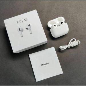PRO 6s Fingerprint Earbuds - Noise Cancellations Earphone, Personalized Spatial Audio, Sweat And Water Resistant Earpodz - (WHITEe)