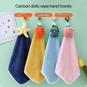 SOFT/FLUFFY ABSORBENT CORAL VELVET CARTOON CHARACTER HAND TOWEL