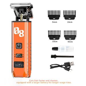 Model 08 New Gain Professional Rechargeable Wireless Hair Clipper, with Battery Percentage Display, 4 Limit Combs, Cleaning Brush, Maintenance Oil & Charging Cable Included