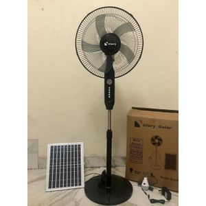 Glory AC/DC rechargeable Solar fan with extra bulb and solar panel.