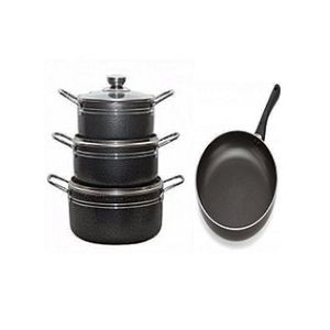 3 Sets High-Quality Non-Stick Cooking Pot With Fry Pan