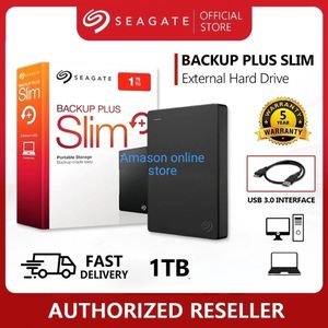 SEAGATE 100% Genuine Original BackUp Plus Slim 1TB Portable Storage Drive