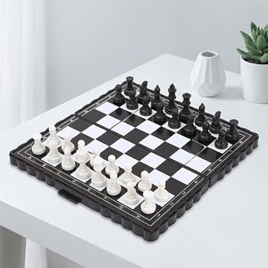 A magnetic travel chess set: a compact, stylish, and fun board game.