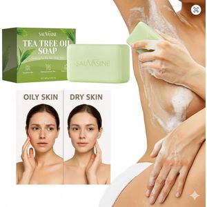 Tea Tree Oil Soap for Men and Women, Deep Cleansing, Soothing for Dry Skin, Body Odor Care, Exfoliating and Firming -  Face & Body Whiteni*g Soap For Radiant & Even Skin,  Cleanse Scars, & Even Tone, Natural Soap For Face & Body Wash, Skin Brightening