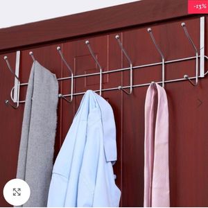 QUALITY DOOR BEHIND 12 HOOKS METAL RACK