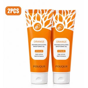 POuQuR Enzymes Exfoliating Brightenin Gel-(orange) 2 PIECES 