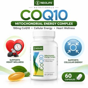 Healthy me CoQ10 100mg – 60 Capsules  Coenzyme Q10 Ubiquinone Antioxidant for Energy & Heart Wellness