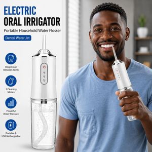 Electric Oral Irrigator, Portable Household Water Flosser, Dental Water Jet, Oral & Teeth Cleaning Flosser