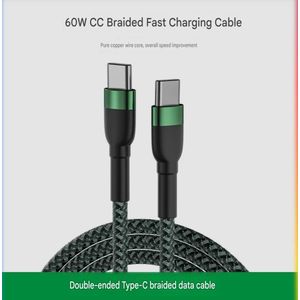 60W USB Type C to Type C Braided Fast Charging Cable