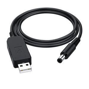 Power USB To DC Cable WiFi To Router Powerbank Cord Cable DC 5V To 12V USB Cable Converter Wifi Router (12V)