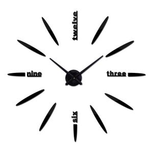 120CM(45'') Large DIY 3d Unique Decorative Wall Clock