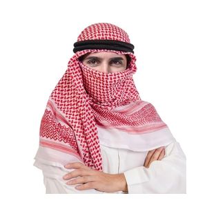 Al Haramain MUSLIM GIFT- 2 IN 1 Muslim Arab Men Scarf Turban and Aga Sheriff Set - Eid Headwear 
