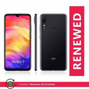 Xiaomi Redmi 7 Smartphone, Android system, 6.26" Display (19:9Waterdrop Display), 3 Cameras 12+8 million pixel rear camera, 6GB RAM+128GB ROM , Adreno506 725MHz, 4000 mAh Battery, Dual Sim, Black