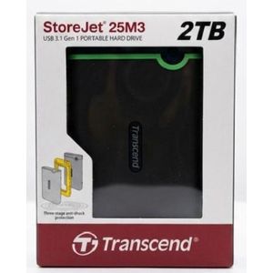 Transcend StoreJet 25M3 Portable External Hard Drive 2TB 