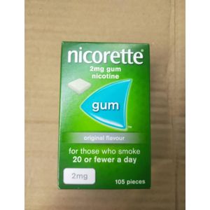  Nicorette gum -One hundred and Five pcs- 2 mg