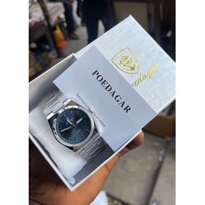POEDAGAR Premium quality men's wristwatch - BLUE FACE