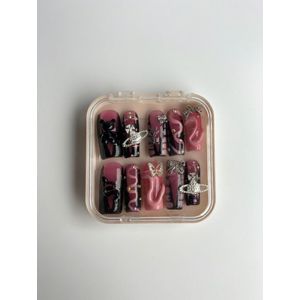 Classic  Press-On Nails – 10 Pieces Reusable  medium Nails