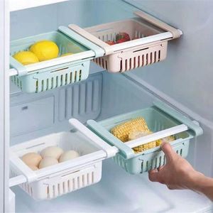 4Pcs Expandable Refrigerator Storage Basket Rack Fridge Organizer