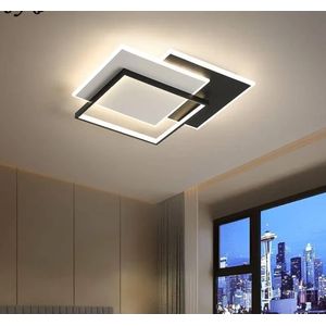 Square chandelier Modern Square LED flush Ceiling Light – Luxury Flush Mount Chandelier Lamp for Living Room, Bedroom & Office