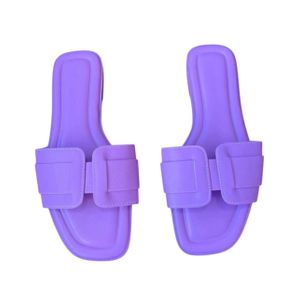 Women's Casual Comfortable Flat Round Slippers-Purple