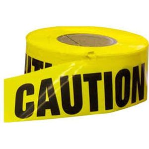 Caution Tape/ Construction Tape for Danger/Hazard Areas/Crime Scene Restricted Areas - Yellow 