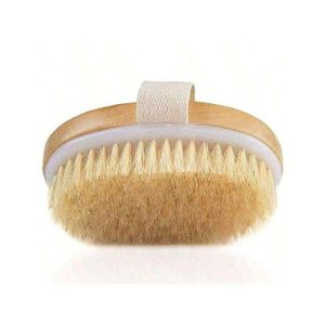 1pc Exfoliating Body Brush With Natural Wooden Bristles - Soft Gentle Massager For Deep Cleansing