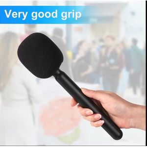 Wireless Microphone Handle Stand for Interviews, Podcasts, TV, XLR Connector, Podcast Accessories. ( Black ) 