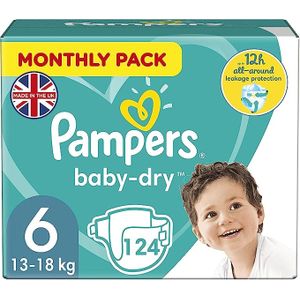 Pampers Baby Dry Extra Protection Diapers, Size 6, 96 Count