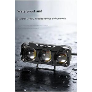 Three-lens headlights for electric vehicles, motorcycles, and passenger cars