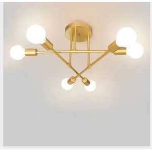 Chandelier 6in1 Chandalier Dropping Ceiling L, Pendant ,light (Gold)