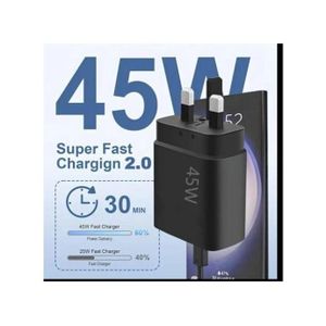 Samsung 45W USB Type-C To C, Super Fast, Original Charger also works For Redmi Xiaomi, Redmi, Oppo, Infinix, Tecno