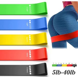 Generic 5 In 1 Resistance Exercise Band//Yoga Pilates Fitness Sports