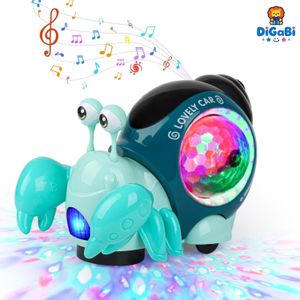 Digabi Crawling Hermit Crab Baby Infant Tummy Time Toys for 3-6 Months 6-12 Months Learning Crawl, 9-12 Months 12-18 Months Toddler Babies Learning Walking Crabby Toys, Boy Girl Music Dancing Birthday Gift